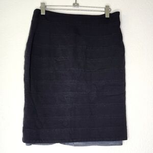 Red Valentino Black Textured Skirt 44